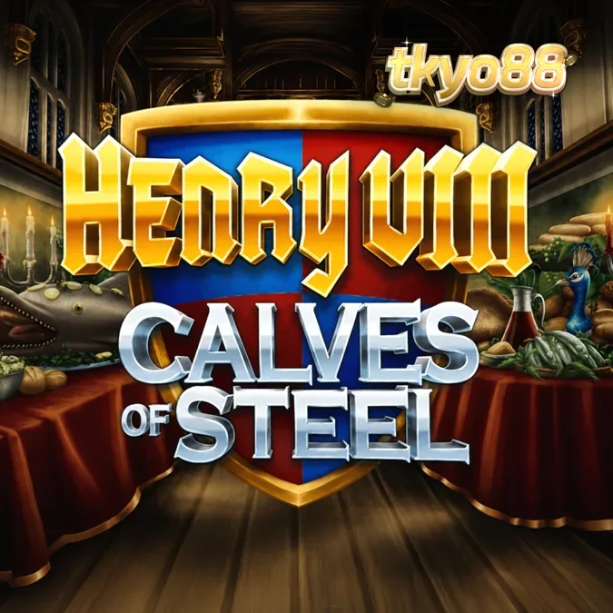 Tampilan visual slot Henry 8th Calves of Steel dengan tema gym Tudor